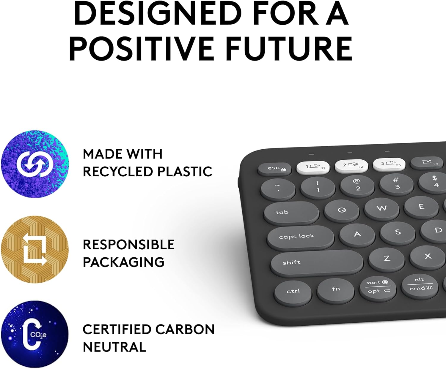Logitech Pebble Keys 2 K380s, Multi-Device Bluetooth Wireless Keyboard Logitech Pebble Keys 2 K380s, Multi-Device Bluetooth Wireless Keyboard